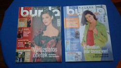 Két régi Burda újság (2001. december és 2002. március)