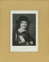 Frans Hals és Rajon P. : "Férfiarczkép" rézmetszet