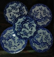 5 db japán suteményes tányérok, 19 cm, cseresznye mintás