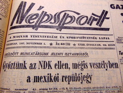 1967 november 5  /  Népsport  /  Nagyszerű ajándékötlet! Eredeti újság Ssz.:  17909