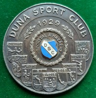 Duna Sport Club 1929, fémjeles ezüst érem, plakett