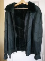 Férfi sötétzöld velúr kabát