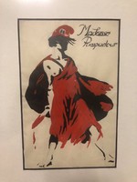 HARANGHY JENŐ (1894 - 1951) "Madame Pompadoúr" Akvarell-papíron 