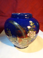 Japanese porcelain, cobalt blue patterned tea holder, height 9.5 cm. He has!