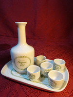 Lowland porcelain brandy set with sopron inscription and view. He has!