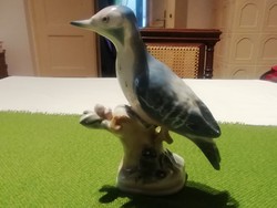 Zsolnay hand painted woodpecker / kingfisher
