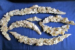 Baroque rose carved wood carving set 7 sheets gilded imposing decorative xiii. Avoidant