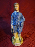 Porcelain figurine, Spanish traveling boy, height 15 cm. He has!