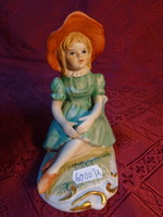 Porcelain figurine, girl in a hat, height 13 cm. He has!