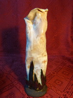 Glazed ceramic vase, hand molding, height 23 cm. He has!