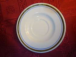 Lowland porcelain coffee cup placemat with blue / gold stripe, diameter 11 cm. He has!