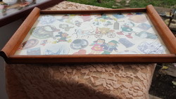 Old wooden tray