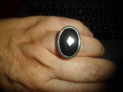 Ezüst gyűrű / onix