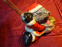 Porcelain figurine, Santa Claus mouse, Christmas tree decoration, length 5.5 cm. He has!