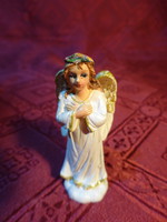 Plaster figure, angel with gilded wings, height 6 cm. He has!