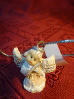 Plaster figure, mini angel, Christmas tree ornament, height 3 cm. He has!