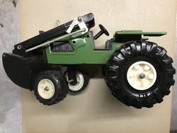 Retro lemez játék munkagép homlokrakodó traktor
