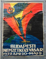 Budapesti nemzetközi vásár  1927 Haranghy Jenő  plakát - nagyméretű reprint plakát 