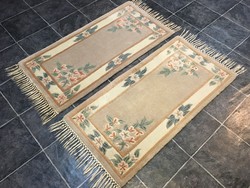 KÍNAI kézi csomózású gyapjú szőnyeg - 2 db, 62 x 146 cm