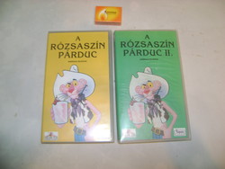 A rózsaszín párduc 1. 2. rész - két darab retro VHS, video kazetta, mese kazetta