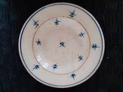 M.A. FISCHER UND SOHN tatai dísztányér fali tányér 1850 körüli keménycserép, néprajz