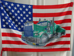 American flag, size 138 x 95 cm. He has!