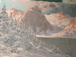 Varga D. József téli tájat abrázoló festménye