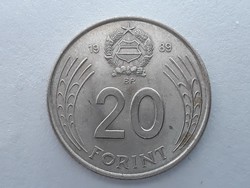 20 Forint 1989 Magyar Népköztársaság Ft, fém húszas pénz érme eladó