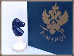 Romanov minőségi porcelán sakk figura, dísz / huszár /
