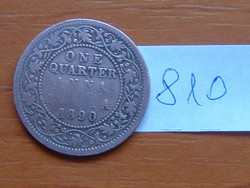 INDIA 1/4 ANNA 1890 (Victoria Empress) 1837~1901 - Victoria  6,4 g  25 mm #810