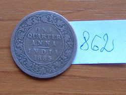 INDIA 1/4 ANNA 1885 (Victoria Empress) 1837~1901 - Victoria  6,4 g  25 mm #862