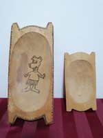 Children's toy wooden turtle pair