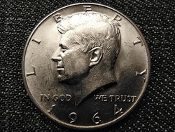 USA Kennedy half dollar .900 ezüst 1/2 Dollár 1964 D (id41476)