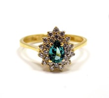 Kék köves arany gyűrű (ZAL-Au94591)