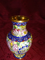 Fire enamel vase with a beautiful pattern, height 10 cm. He has!