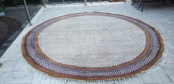 Karácsonyi ajánlatunk! Kézi csomózású kör alakú 100% gyapjú perzsa szőnyeg 260cm Indo-MIR