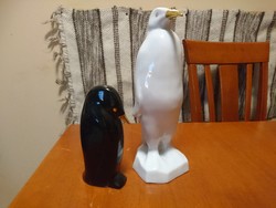 Ritka Hollóházi porcelán fekete pingvin