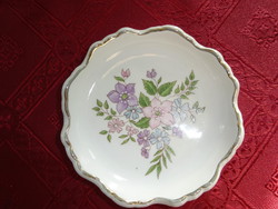 Zsolnay porcelain, pale purple floral centerpiece, diameter 12 cm. He has!