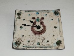 Pünkösti Gabriella keramikus művész raku kerámia falióra
