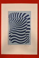 VICTOR VASARELY ( 1906- 1997 ) "Zebrák" szignózott, sorszámozott grafika