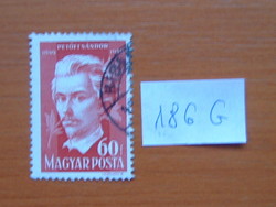 MAGYAR POSTA 60 FILLÉR 1949 Petőfi Sándor (1823-1849) halálának 100. évfordulója 186G