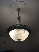 Rustic double e27 incandescent ceiling lamp 36 cm 76 hanging