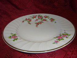 Bulgarian porcelain, pink floral flat plate, diameter 24 cm. He has!
