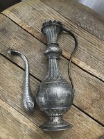 Antique Persian hand-crafted silver pouring, in need of repair