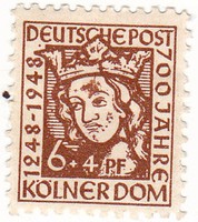Németország Amerikai-Brit megszállási övezet forgalmi bélyeg 1948