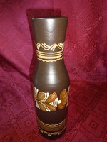 Glazed ceramic vase from Hódmezővásárhely, height 30 cm. He has!