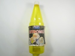 Retro citromlé - papír címkés műanyag palack - 1993-as évből