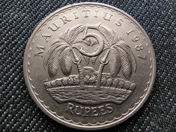 Mauritius pálmafák 5 rúpia 1987 (id30401)