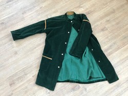 Vintage zöld kord bársony kabát