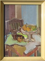 Deák Ilona képcsarnokos asztali csendélete (70 x 50)